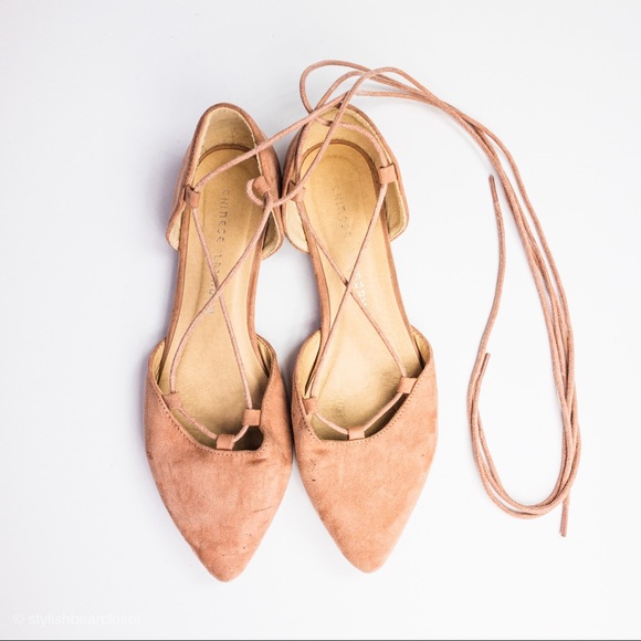 Chinese Laundry Shoes - Chinese Laundry Ballerina Lace Up Flats Dusty Pink